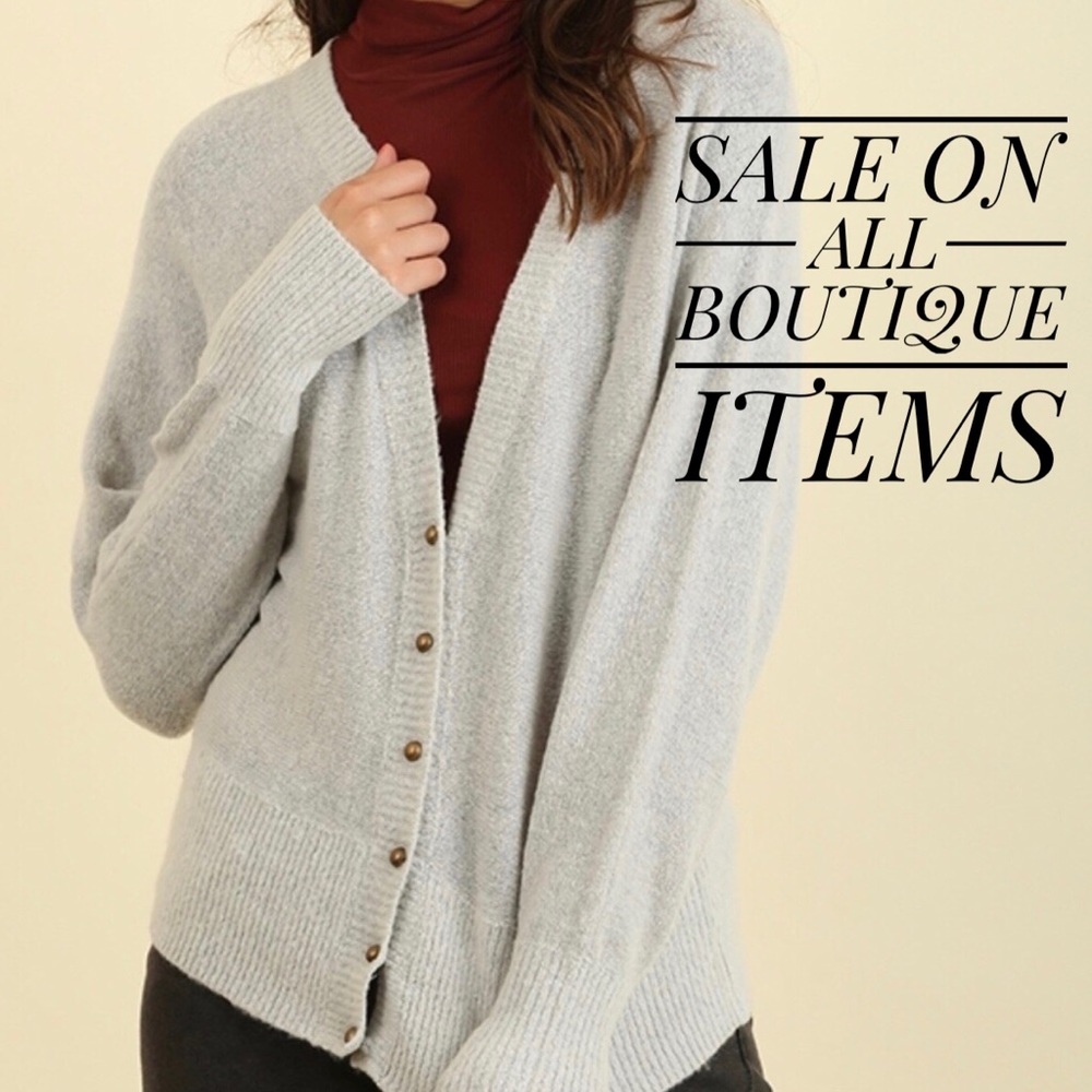 GREY BUTTON DOWN CARIDGAN